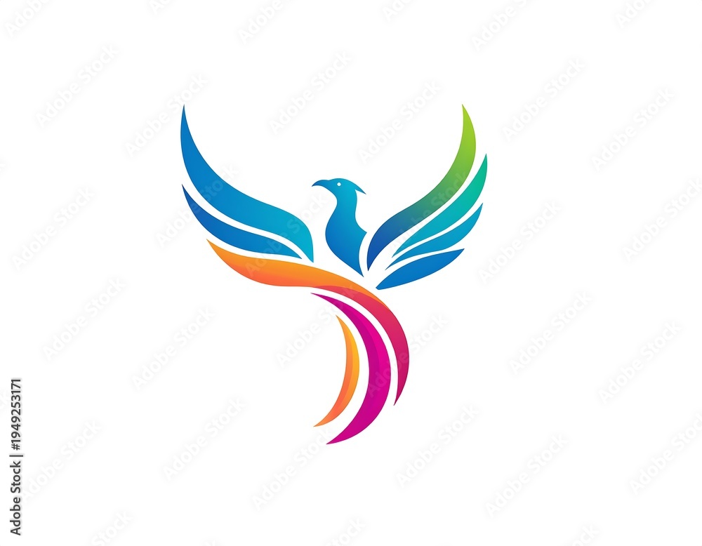 Obraz premium Colorful phoenix graphic design
