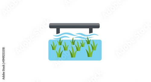 Aquatic Plant Life Underwater Scene.