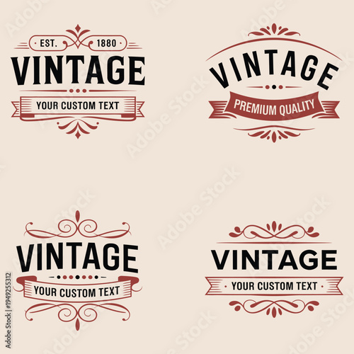 hand drawn vintage label design with intricate ornate botanical frames, classic flourishes, and elegant flourishes for luxury branding, artisanal product packaging, and heritage identity.