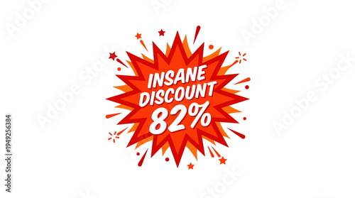 Insane Discount 82% Off Burst Banner