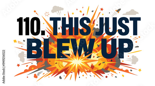 Comic Book Explosion With Text