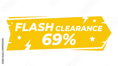 Flash Clearance Sale Banner with 69% Discount