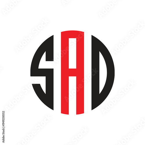 Minimal elegant monogram art logo. Outstanding professional trendy awesome artistic ASD ADS initial based Alphabet icon logo. Premium Business logo White color on black background
