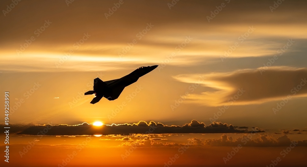 Naklejka premium Indonesian Air Force Day Poster with Fighter Jet Silhouette and National Flag Colors