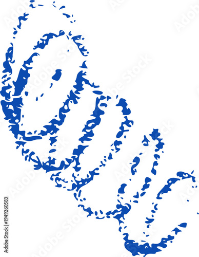 A stylized illustration depicts a blue dna double helix structure representing genetic code and the building blocks of life high quality professional detailed modern elegant stylish