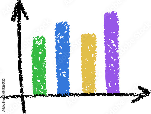 A black background features four vertical unevenly sized chalk strokes in vibrant green blue yellow and purple hues high quality professional detailed modern elegant stylish clean