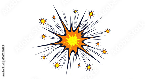 Explosion Starburst Comic Style - Abstract Graphic Element