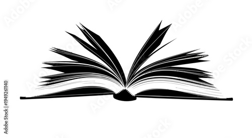 Open Book Silhouette