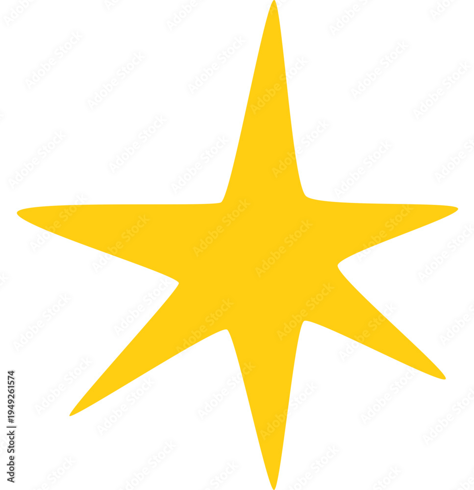 Obraz premium A vibrant golden yellow starburst icon is prominently displayed against a stark black backdrop with small white lines radiating outward high quality professional detailed modern elegant