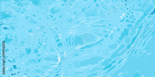 Abstract blue water texture with swirling patterns and light reflections