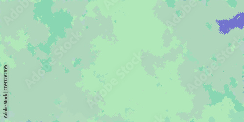 Abstract aerial view of landmasses in varying shades of green and blue