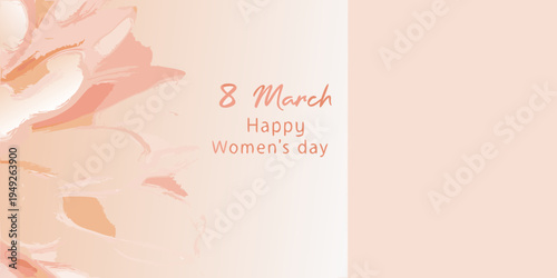 Floral design and text celebrating international women s day