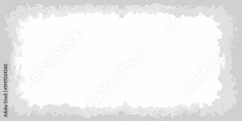 A rectangular white space surrounded by a textured gray border