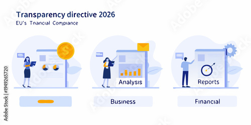 Eu s financial compliance directive 2026 visualized with business and data reports