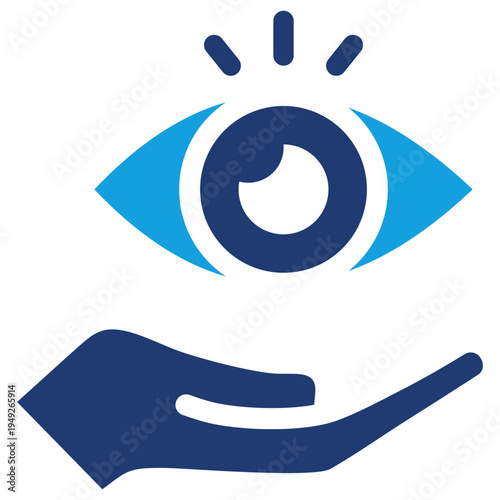 Vision Care Flat Blue Icon