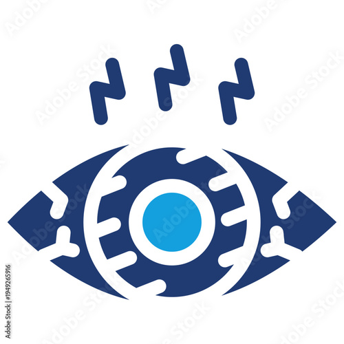 Eye Disease Flat Blue Icon