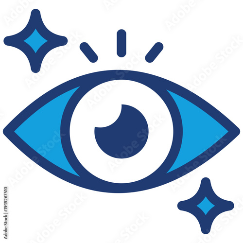 Eye Health Blue Icon
