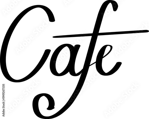카페 영문 손글씨