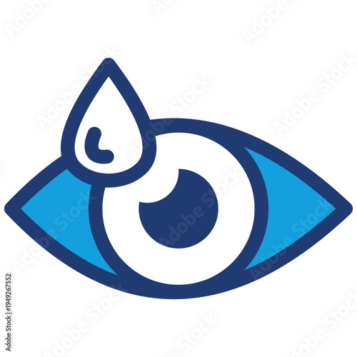 Eye Drops Blue Icon