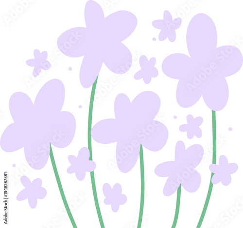 활짝 핀 귀여운 꽃들