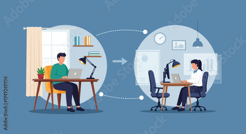 Remote Work vs. Office Environment: Hybrid Workplace Model and Flexible Employment