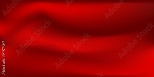 Luxury red satin smooth fabric background. Abstract background luxury red cloth or liquid wave or wavy folds of silk satin background. Red silky fabric. Decoration element for design.