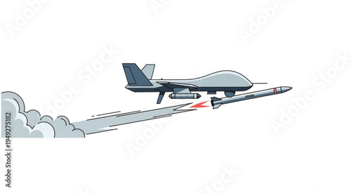 Drone Launching Missile - Modern Warfare Technology in Action.