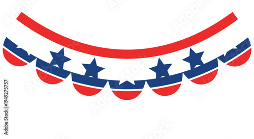 American patriotic bunting vector