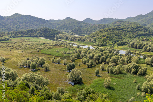 River Rijeka Crnojevića in Lake Skadar National Park, Montenegro