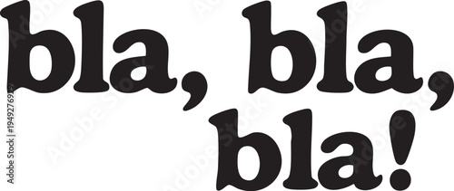 Bold black typography with repetitive text on white background for design use