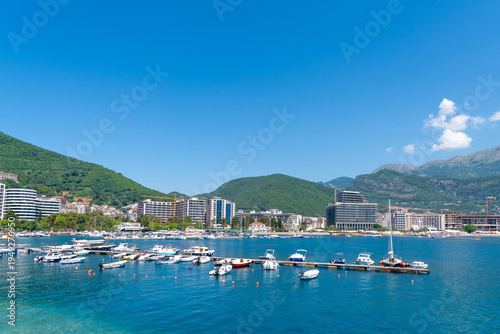 Cityscape and Coast of Budva, Montenegro 