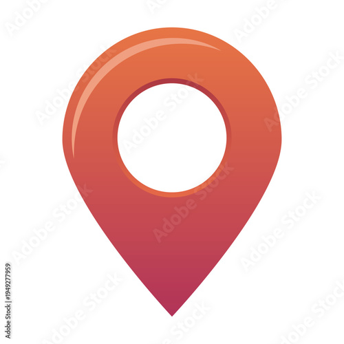 Red Map Pointer Location Pin Vector Icon