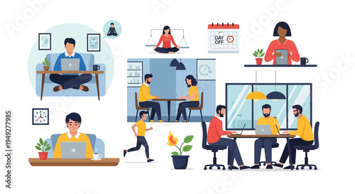 Work-Life Balance, Remote Work & Office Collaboration: Modern Workplace Dynamics & Employee Well-being