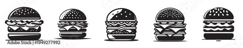  vector image of burger keyboard white background