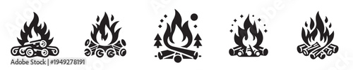  vector image of campfire keyboard white background