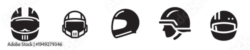 vector image of a helmet silhouette on a white background