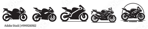 vector image of a motorcycle silhouette on a white background