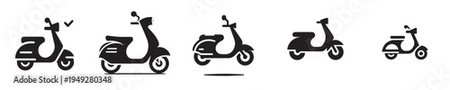 vector image of a motorcycle silhouette on a white background