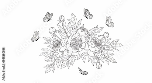 butterflies on a flower.