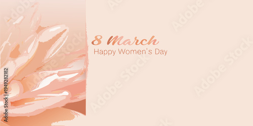 Floral design and text celebrating international women s day