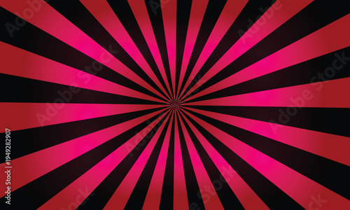 Vibrant radial sunburst design showcasing striking pink and black gradient beams emanating from a central focus