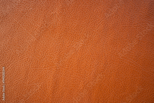 Fotografía Top View of Brown Faux Leather Texture Background,Close-up of a high-quality brown artificial leather surface with a detailed natural grain pattern