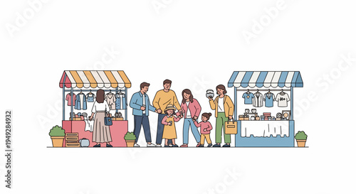 People at Food Stalls.