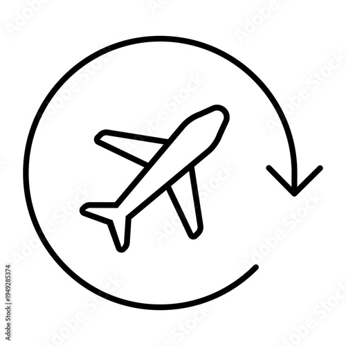 Aircraft icon vector. Plane train Illustration sign. Craft symbol. Airplane logo.