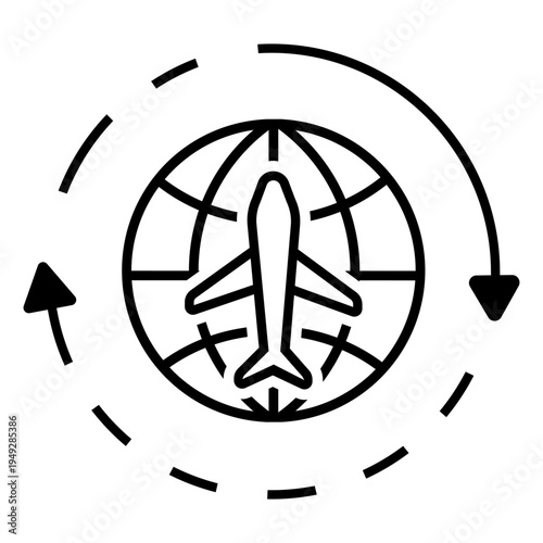 Aircraft icon vector. Plane train Illustration sign. Craft symbol. Airplane logo.