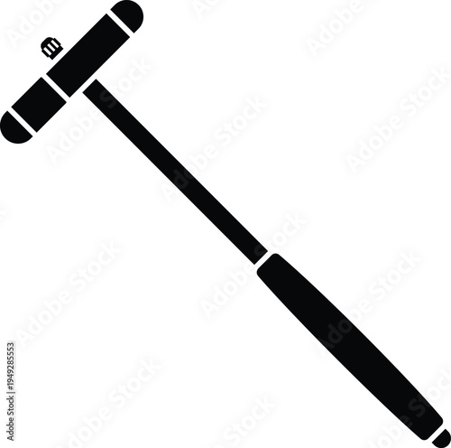 Reflex Hammer Silhouette Isolated on White Background
