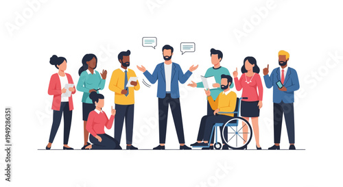 Diverse Business Team Collaboration and Communication Meeting