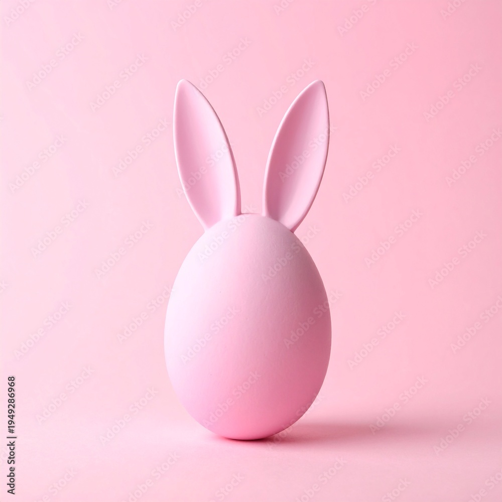 Obraz premium Egg with bunny ears, Easter concept