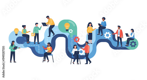 Diverse Team Collaboration, Idea Generation, and Business Workflow