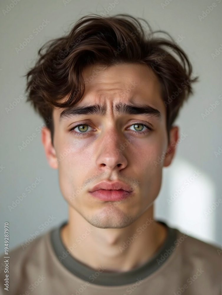 Fototapeta premium Gen Z body language: Deadpan Face